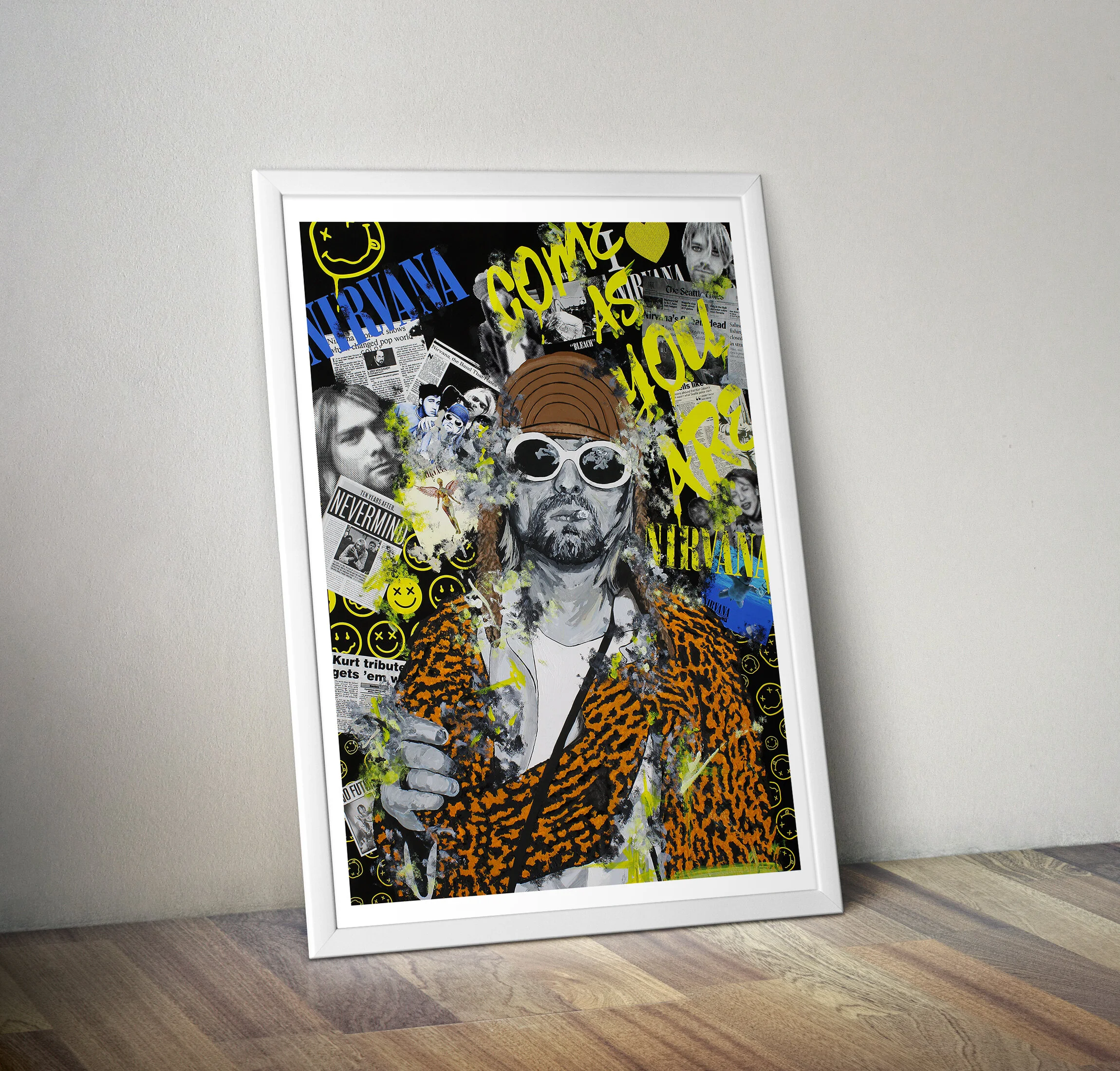 Kurt Cobain - Limited Edition print. Nirvana wall art, Grunge